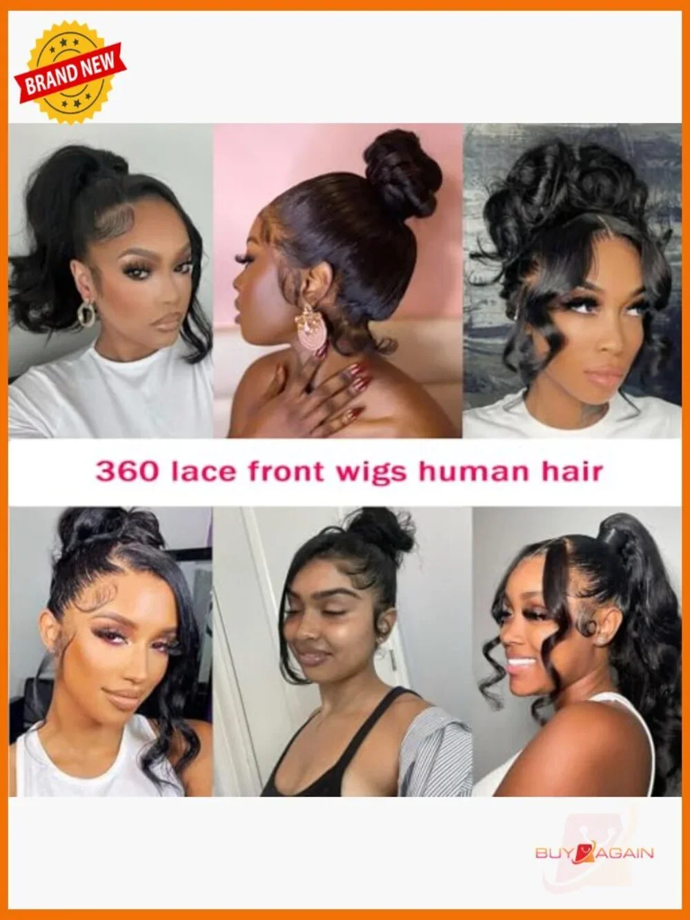 360 Lace Front Human Hair Wig Pre Plucked Transparent Lace 150% Density 12 Inch
